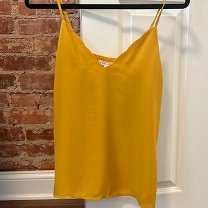 Scalloped chiffon tank
